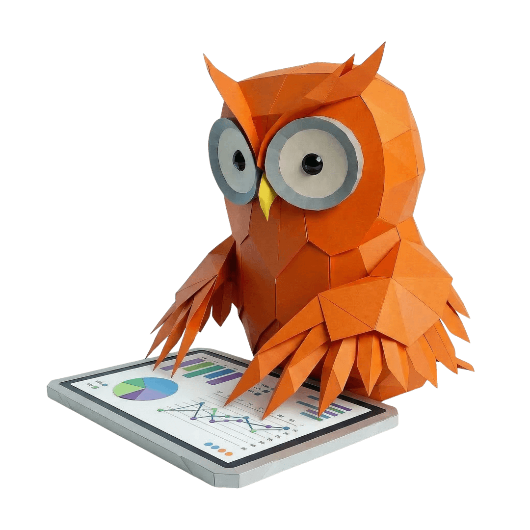 Mascotte met tablet — ETFAL visual